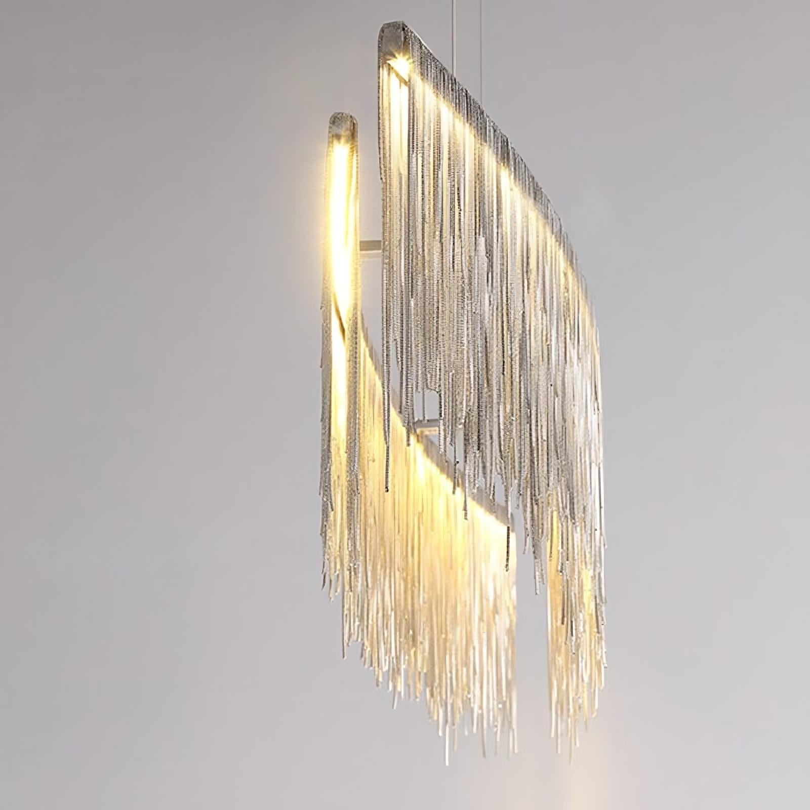 Teresa 47" Cadena Metal Tassel Dining Room Light
