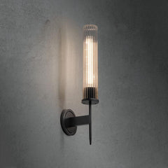 Clean Lines Single Head K9 Crystal short Candlestick Wall Sconce