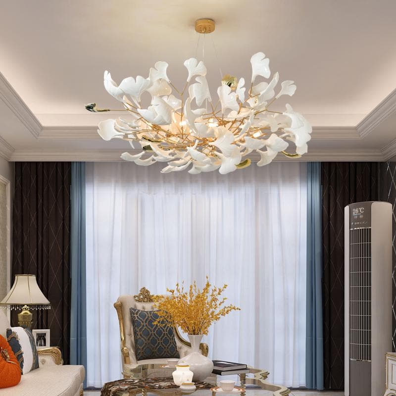 Twilight Branches Ceramic Round Chandelier 24" 31" 39"#size_W24" X H14"