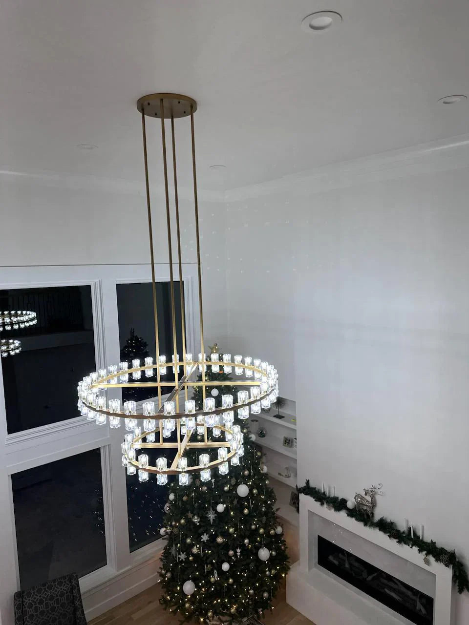 Arcachon 2 Tierd Round Chandelier 60"