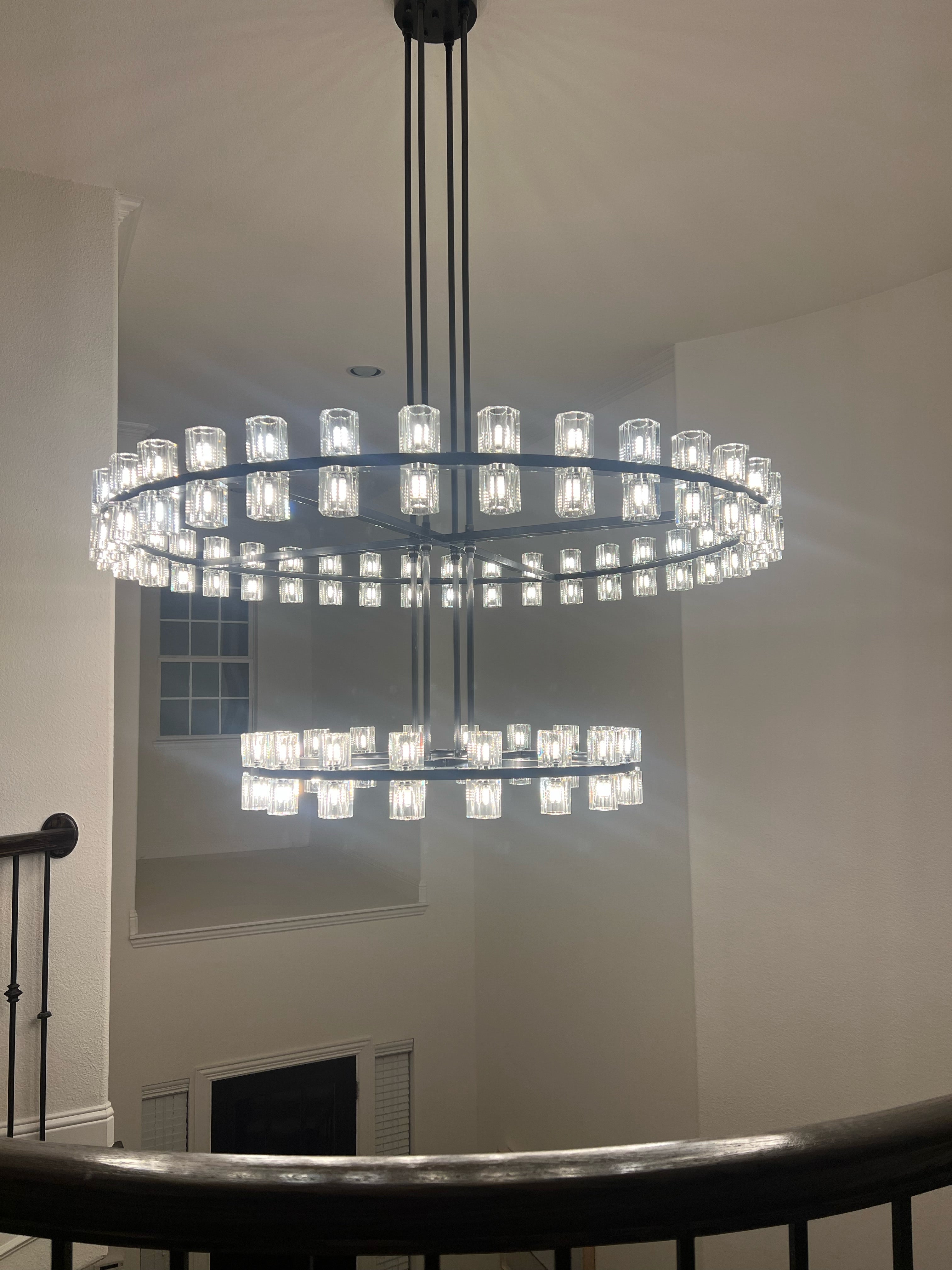 Arcachon 2 Tierd Round Chandelier 60"