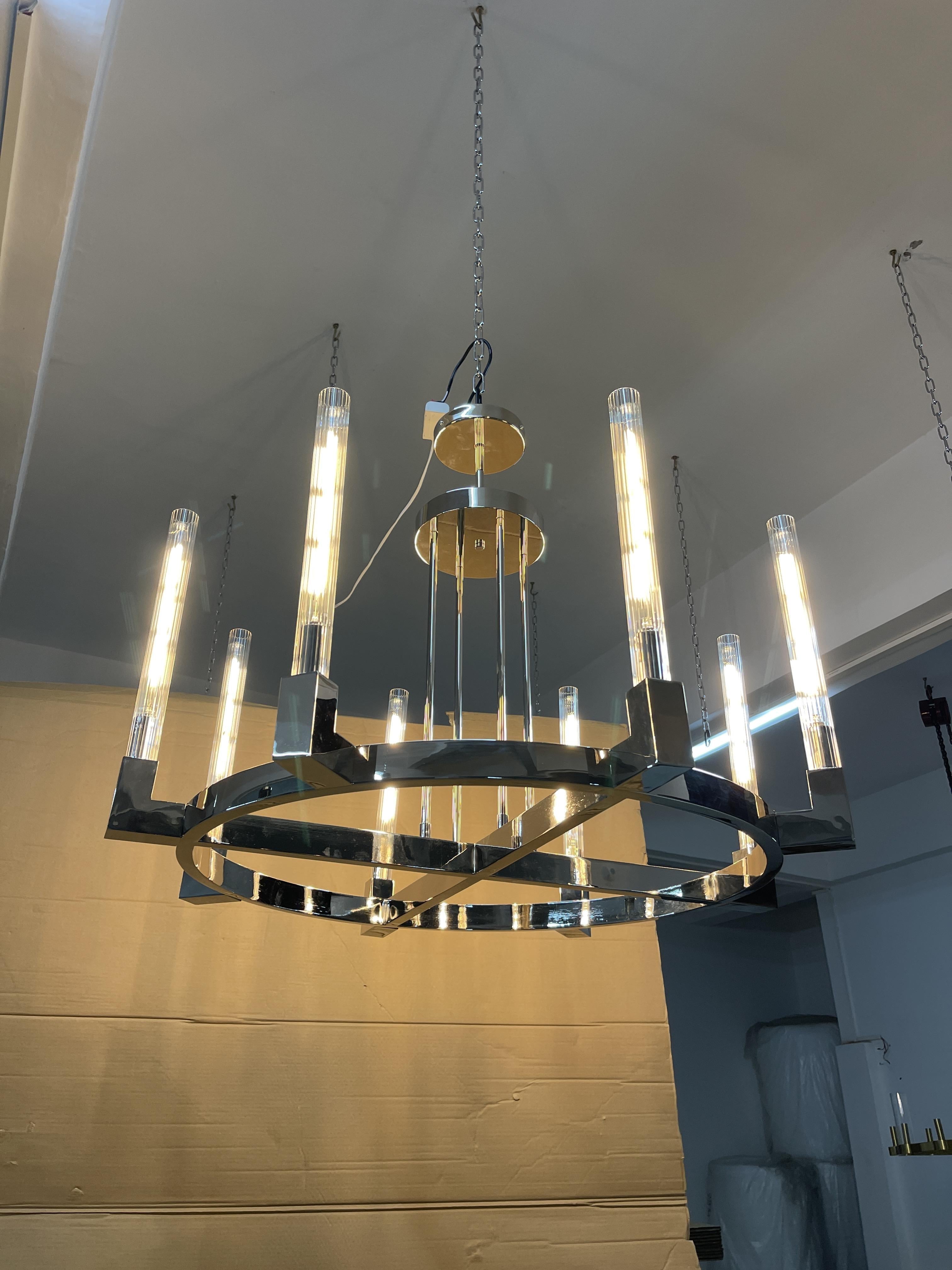Clean Lines Round Chandelier 36'' 60'' 72''