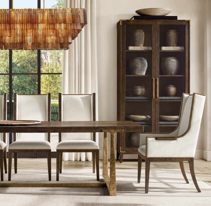 T-Brace Rectangular Extension Dining Table