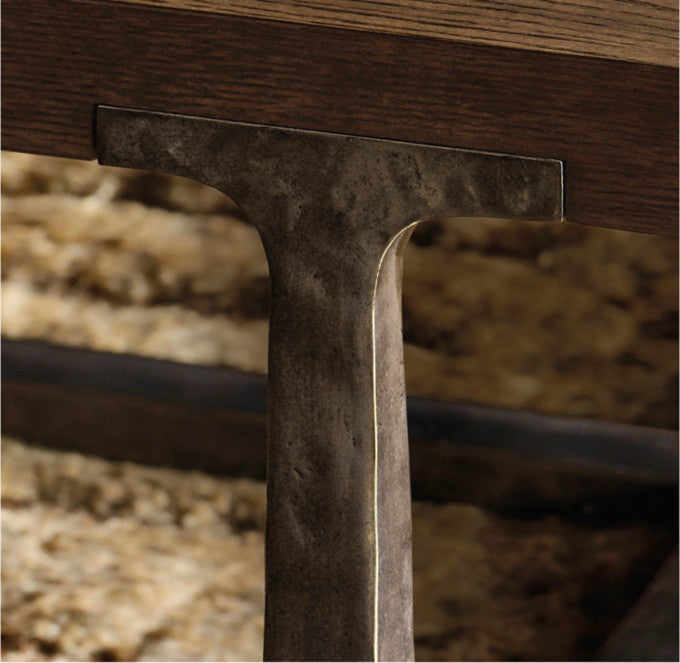 T-Brace Rectangular Extension Dining Table