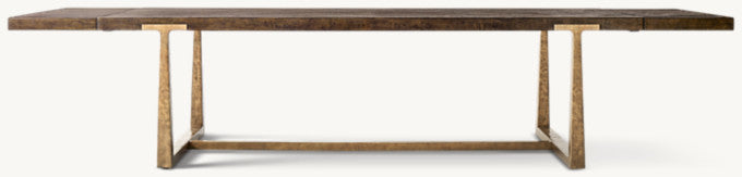T-Brace Rectangular Extension Dining Table