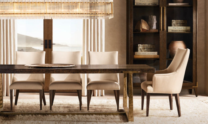 T-Brace Rectangular Extension Dining Table