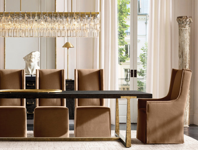 T-Brace Rectangular Extension Dining Table