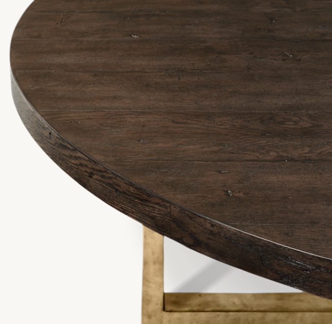 T-Brace Round Dining Table