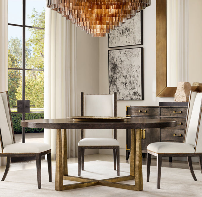 T-Brace Round Dining Table