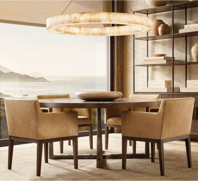 T-Brace Round Dining Table