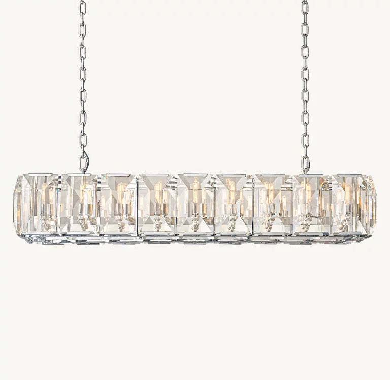 Harlow Crystal Rectangular Chandelier 42" 55" 62" 74"