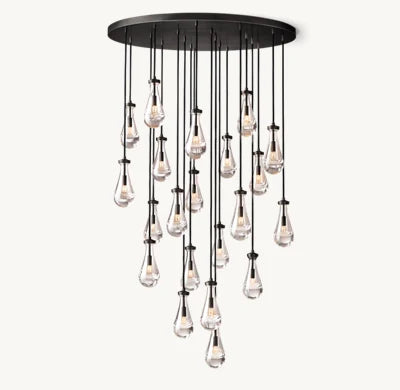 Raindrop Round Chandelier  47"