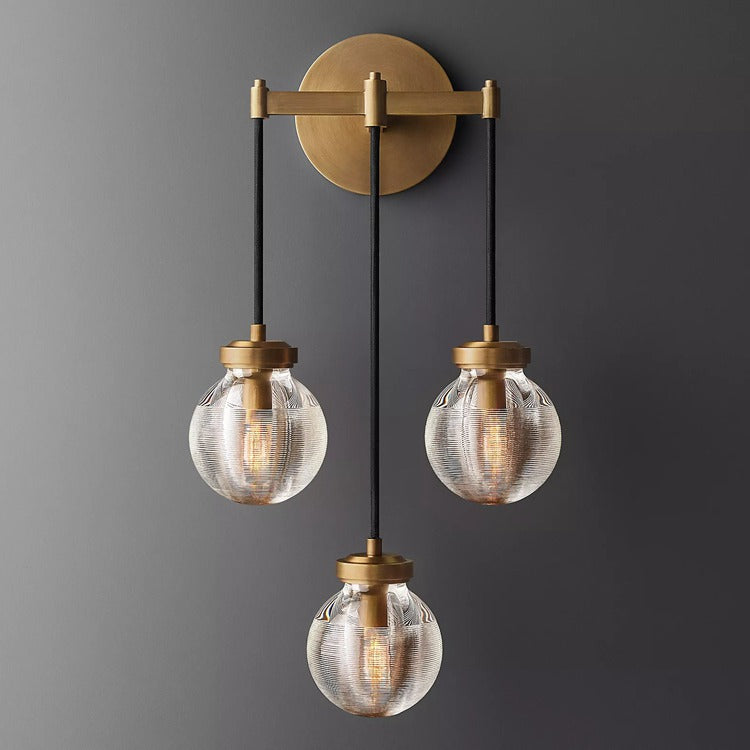 Pearl Crystal 3-Head Wall Sconce