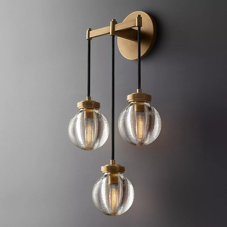Pearl Crystal 3-Head Wall Sconce