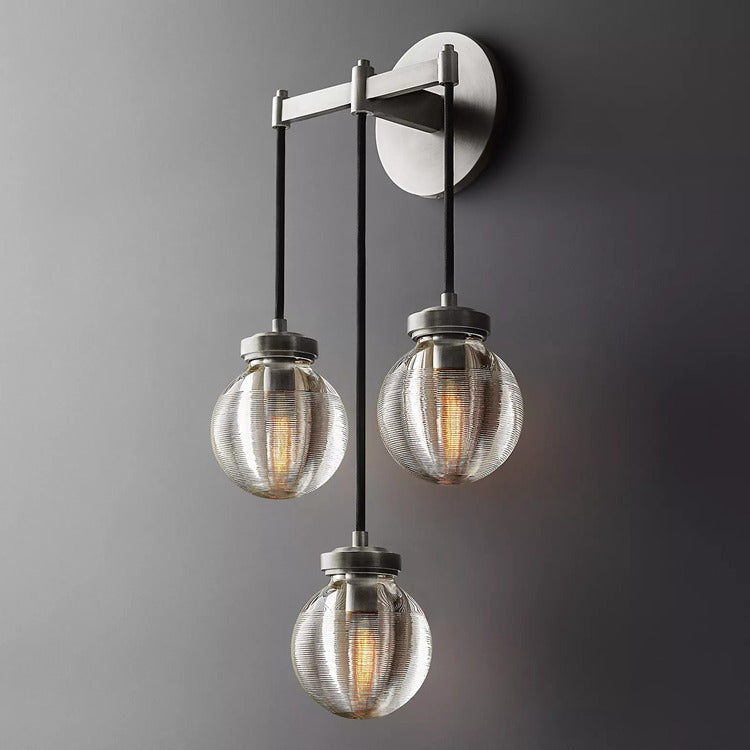 Pearl Crystal 3-Head Wall Sconce