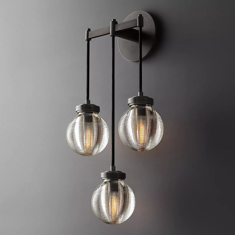Pearl Crystal 3-Head Wall Sconce