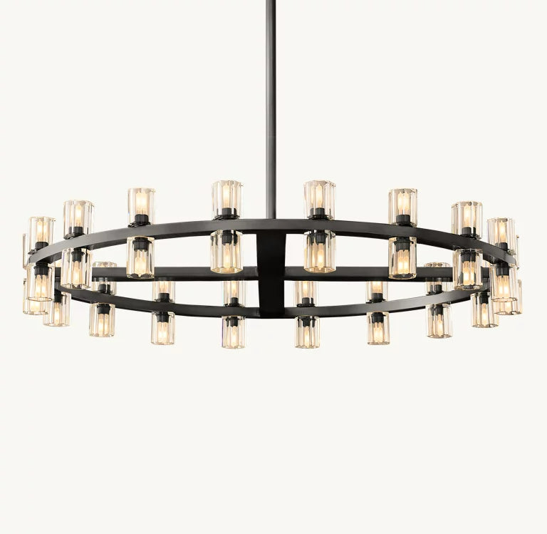 Arcachon 2 Tierd Round Chandelier 60"