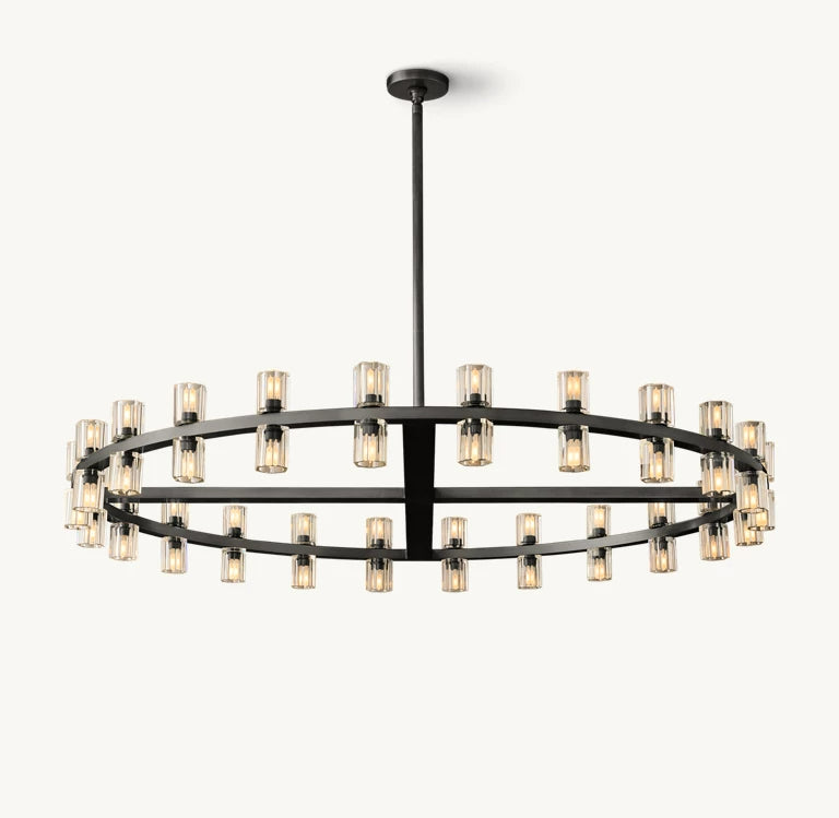 Arcachon 2 Tierd Round Chandelier 60"