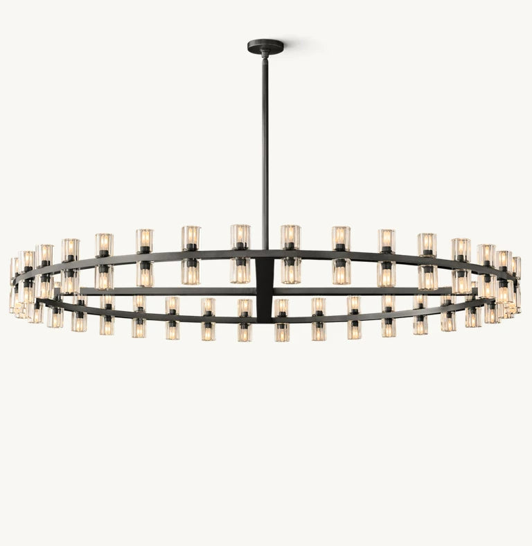 Arcachon 2 Tierd Round Chandelier 60"