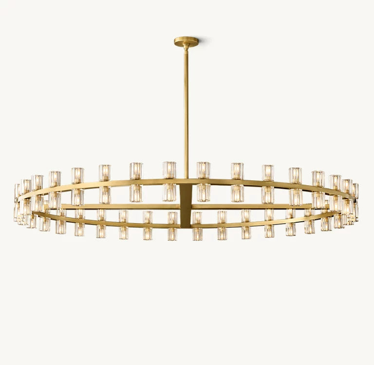 Arcachon 2 Tierd Round Chandelier 60"