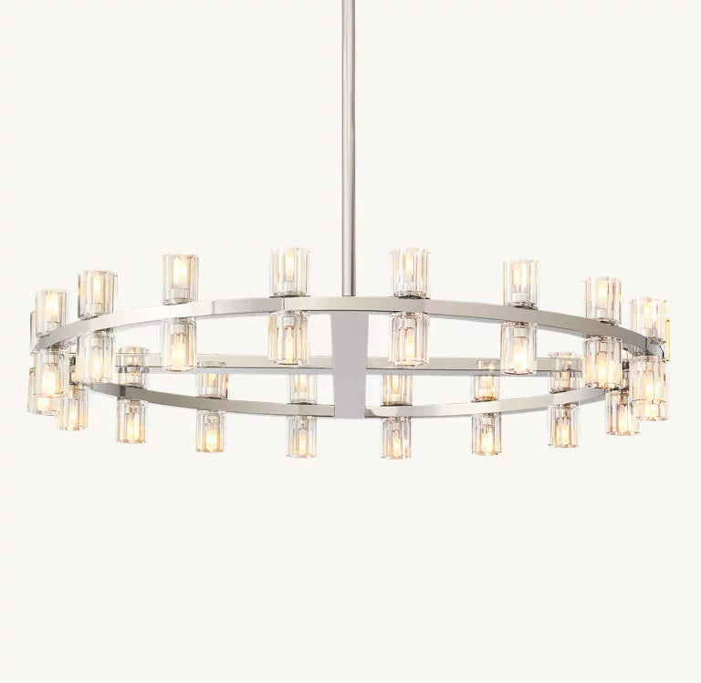 Arcachon 2 Tierd Round Chandelier 60"