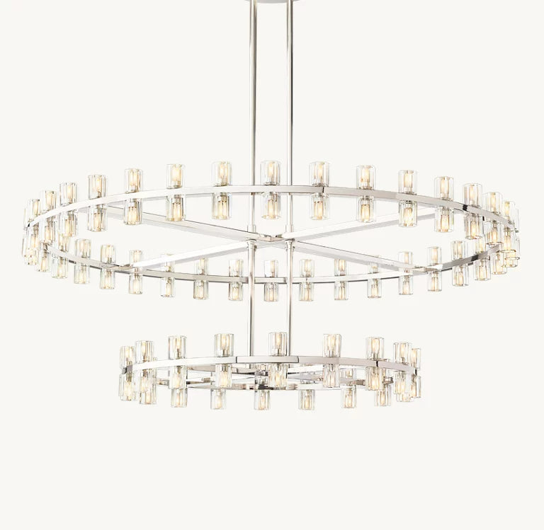 Arcachon 2 Tierd Round Chandelier 60"
