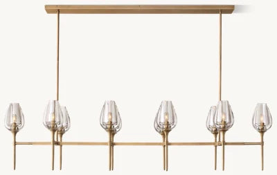 Tulip Linear chandelier  52'' 65''
