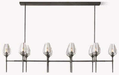 Tulip Linear chandelier  52'' 65''