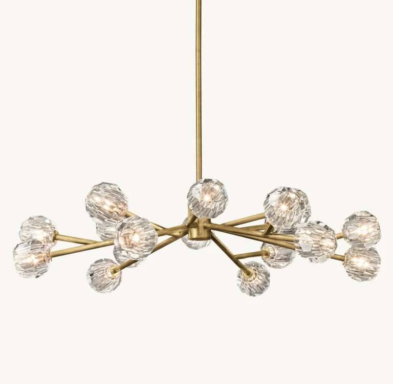 Belle Round Chandelier Clear and Smoke 24'' 36'' 48'' 60'' 72''