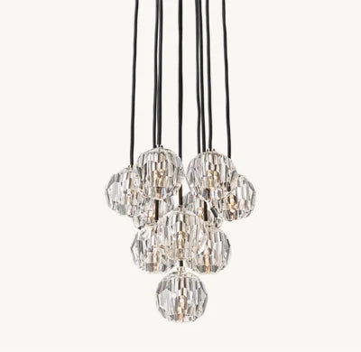 Belle Round Cluster Chandelier Clear / Smoky 14" 19" 24" 30" 40"
