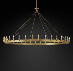 Vintage Filament Round Chandelier 63" 30-Lights 73''