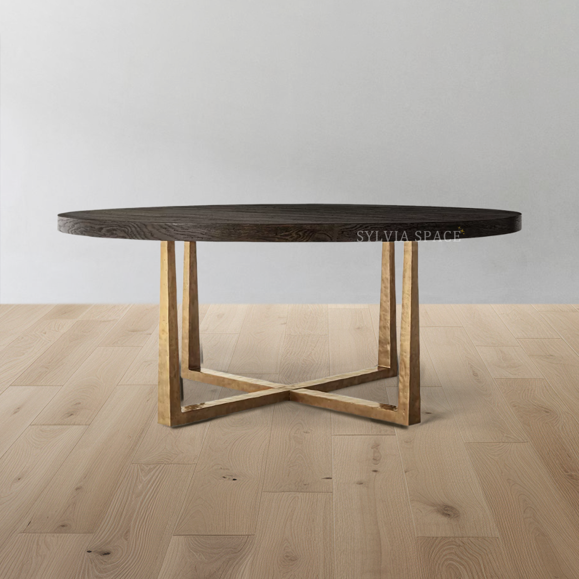 T-Brace Round Dining Table