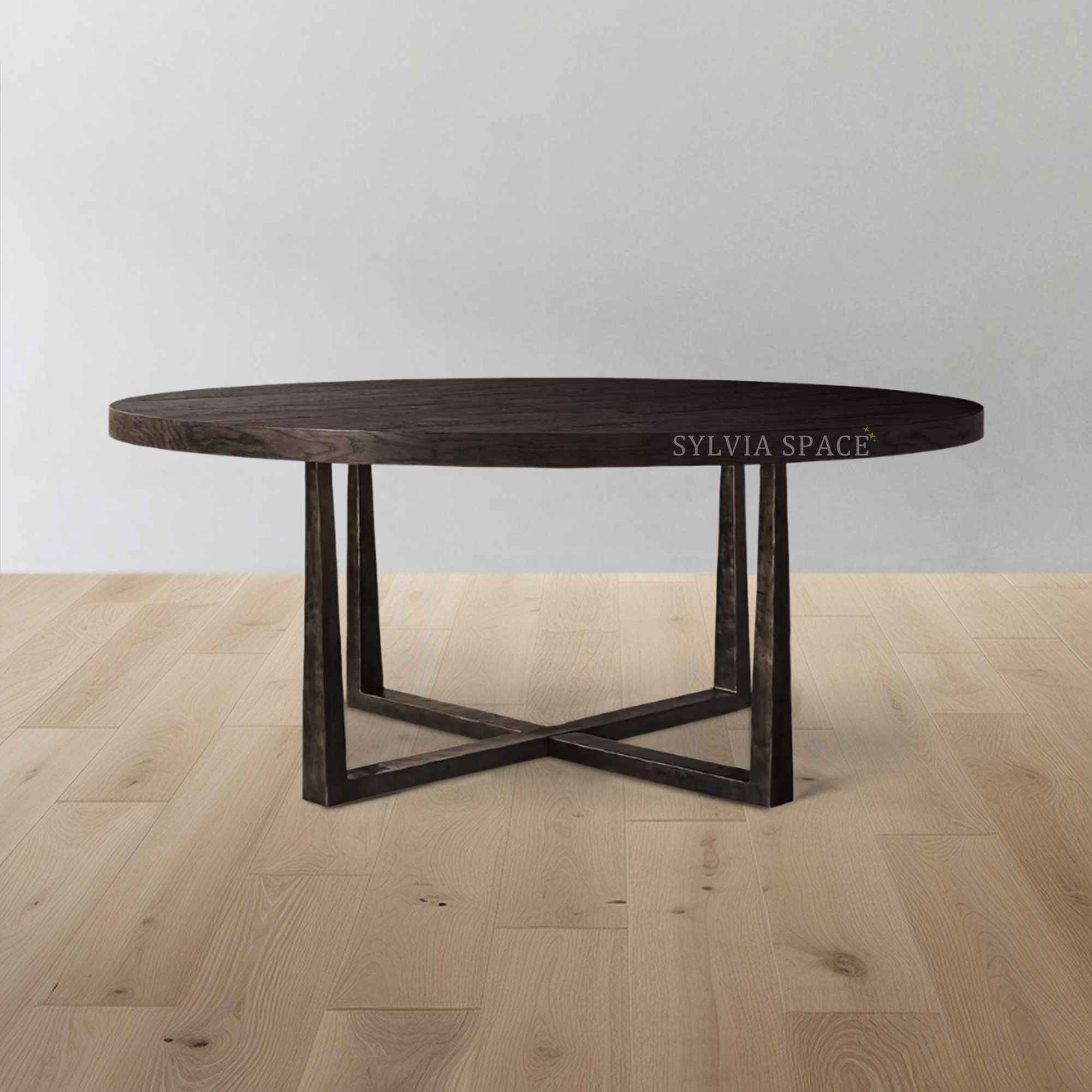 T-Brace Round Dining Table