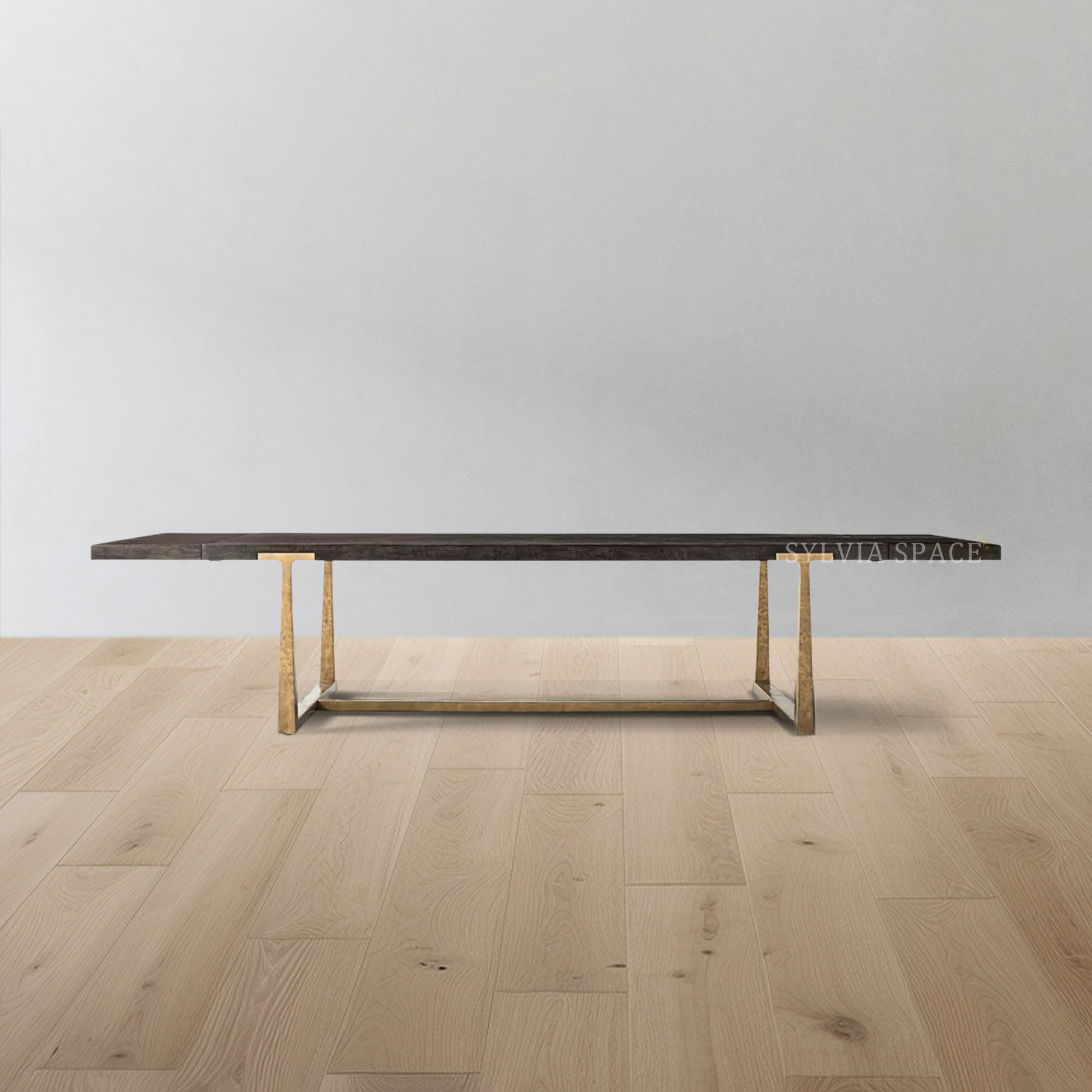 T-Brace Rectangular Extension Dining Table