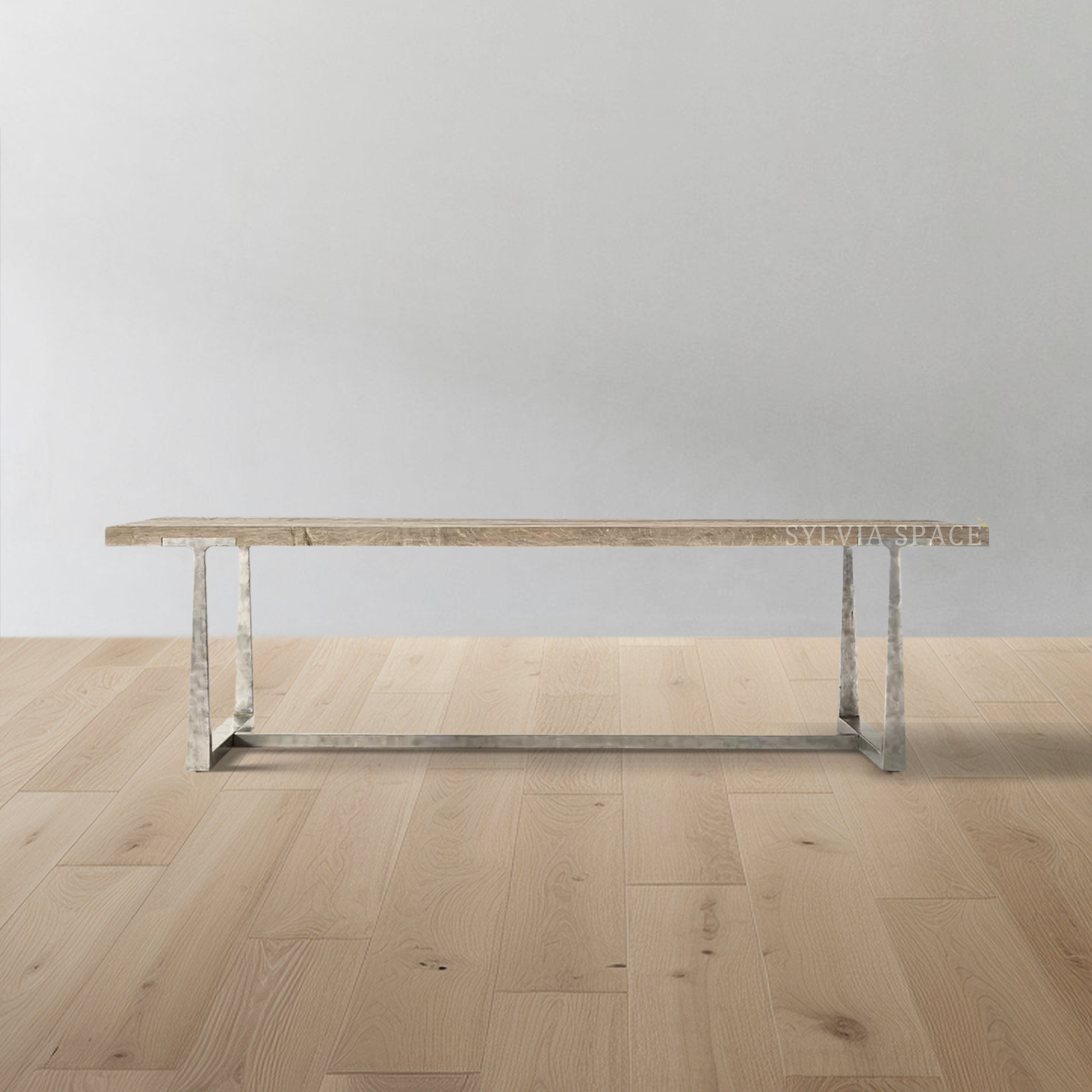 T-Brace Rectangular Extension Dining Table