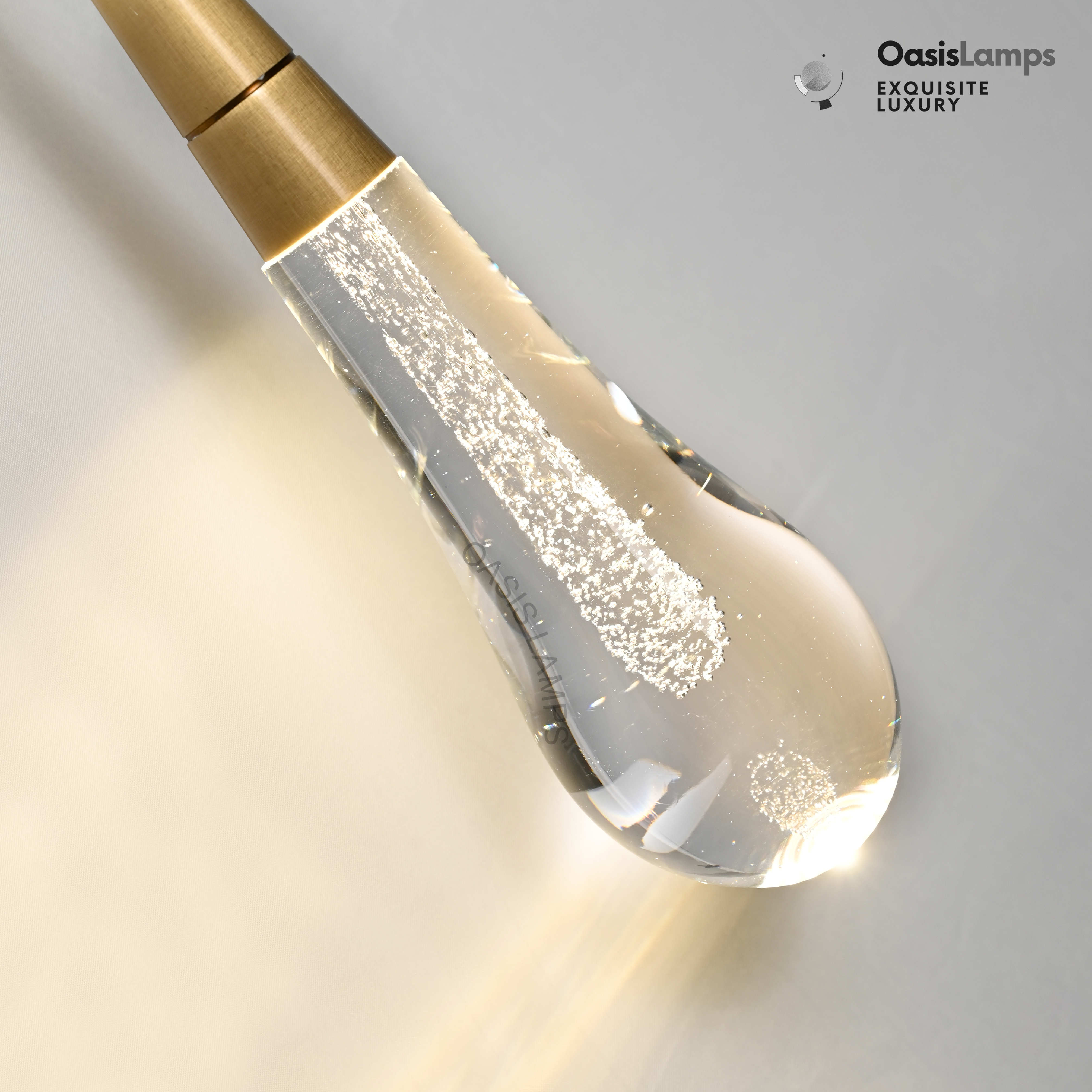 Elara Solitaires Linear Crystal Chandelier 22'' 35''W#color_brass