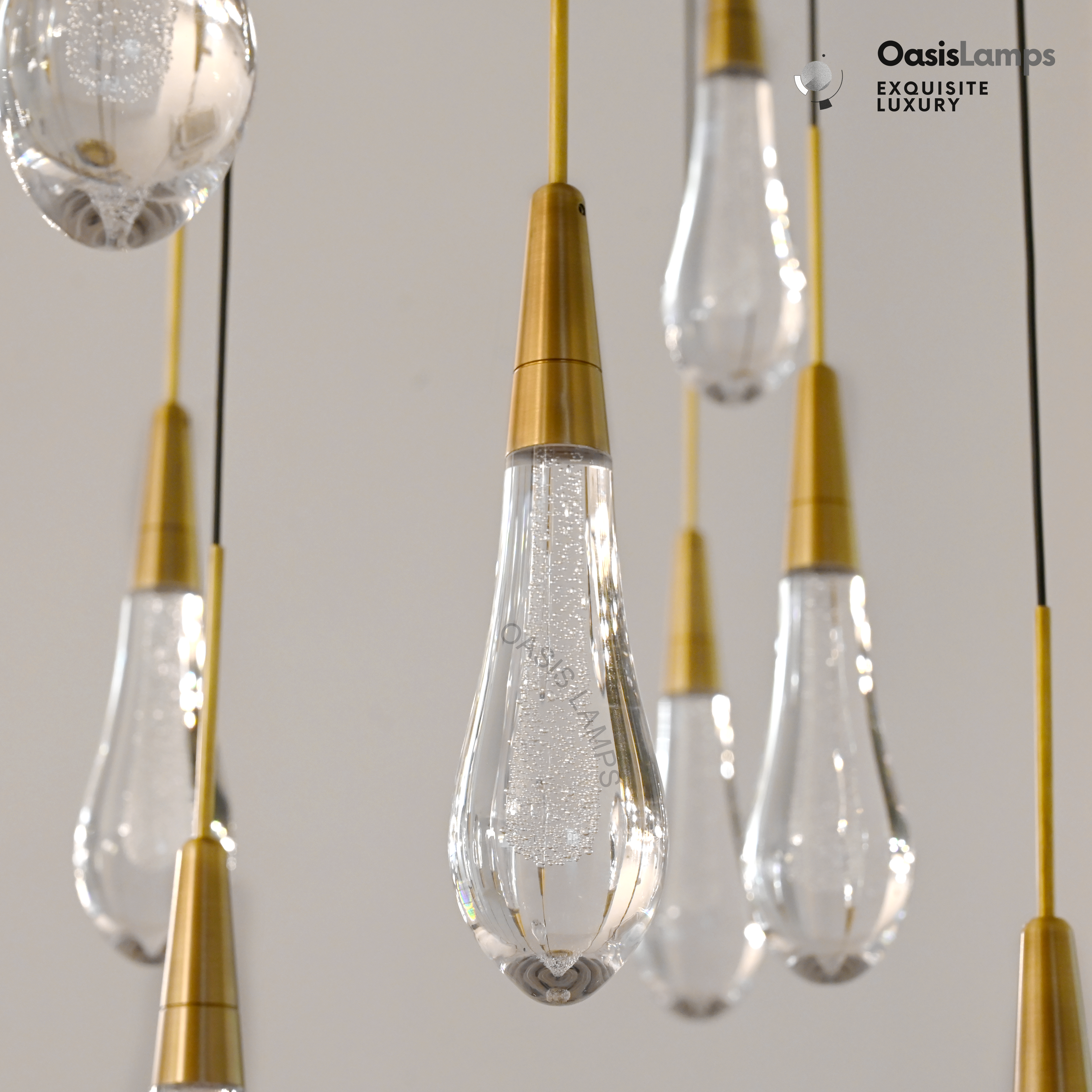 Elara Solitaires Round Crystal Chandelier 17'' 24'' 36'' 40'' 58''D#color_brass